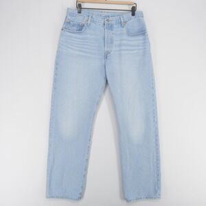 Levis 501 90s Jeans Womens 31x32 Light Blue Mid Rise Straight Button Fly Premium